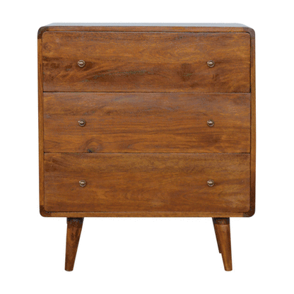 Chestnut Chest of Drawers - Curved