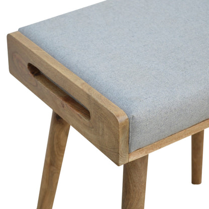 Footstool Grey Tweed Tray Style