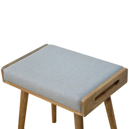 Footstool Grey Tweed Tray Style