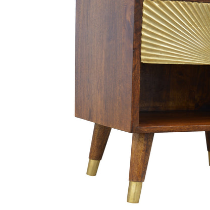 One Drawer Bedside Manila Gold