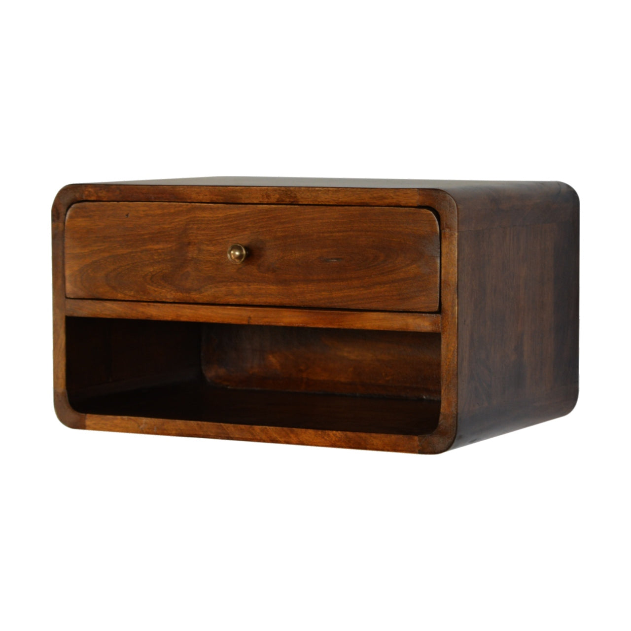 Floating Bedside Chestnut Curve