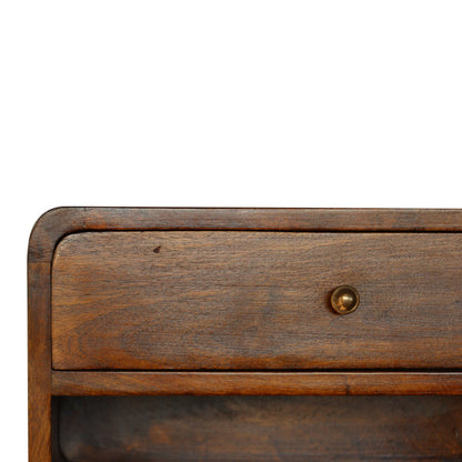 Floating Bedside Chestnut Curve