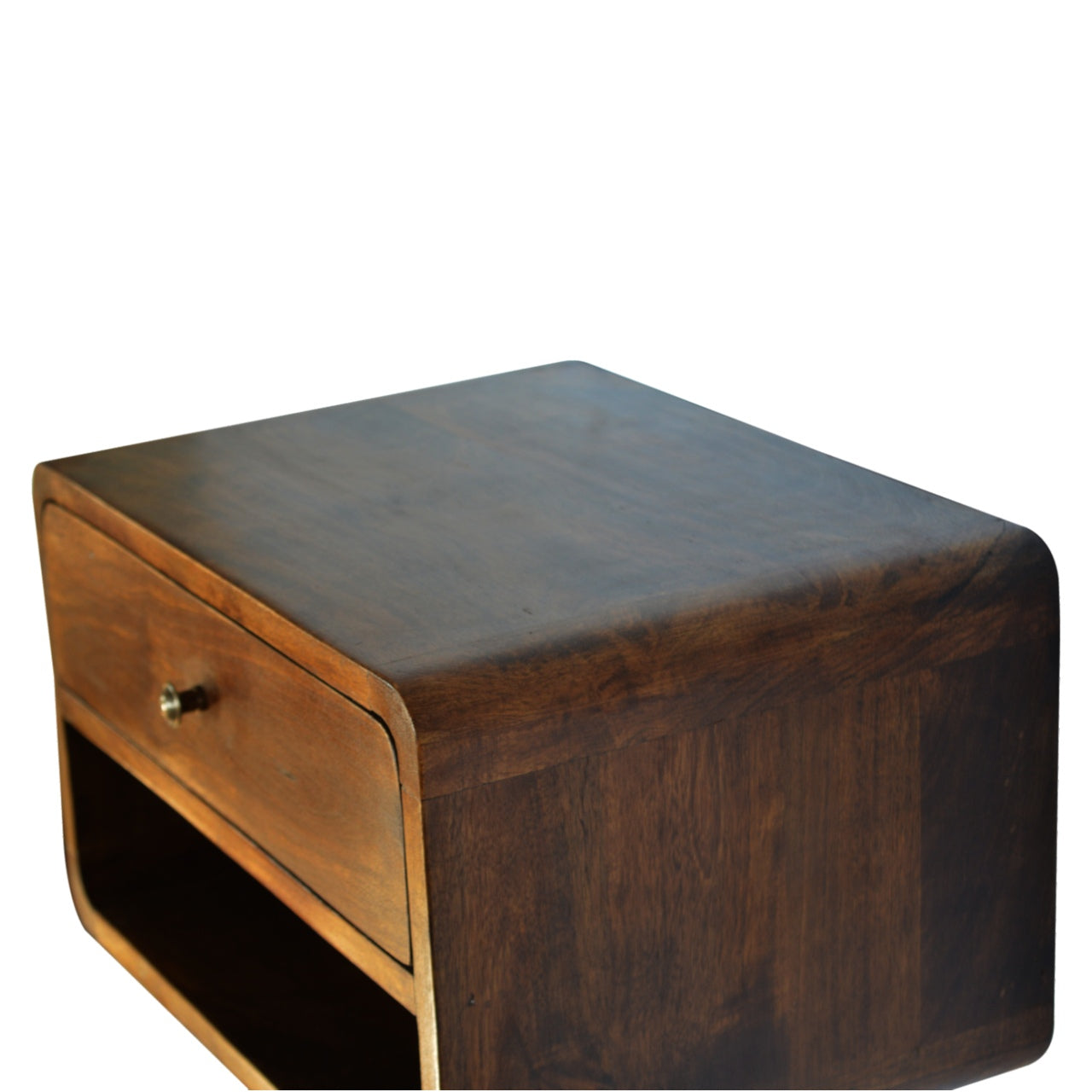 Floating Bedside Chestnut Curve