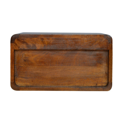 Floating Bedside Chestnut Curve