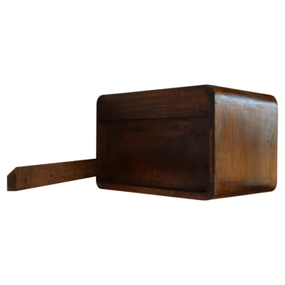 Floating Bedside Chestnut Curve