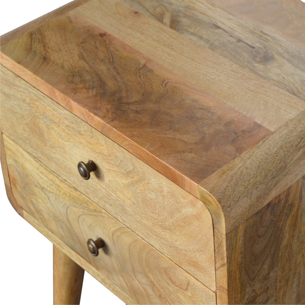 Oak-ish Bedside Curved