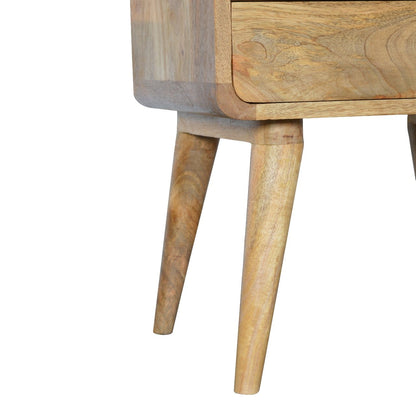 Oak-ish Bedside Curved