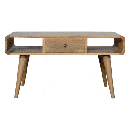 Oak-ish Coffee Table Curved