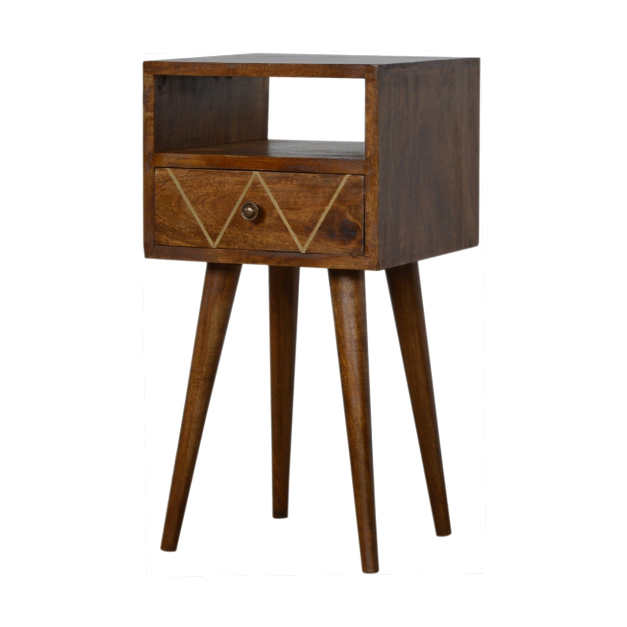 Mini Bedside Geo Brass