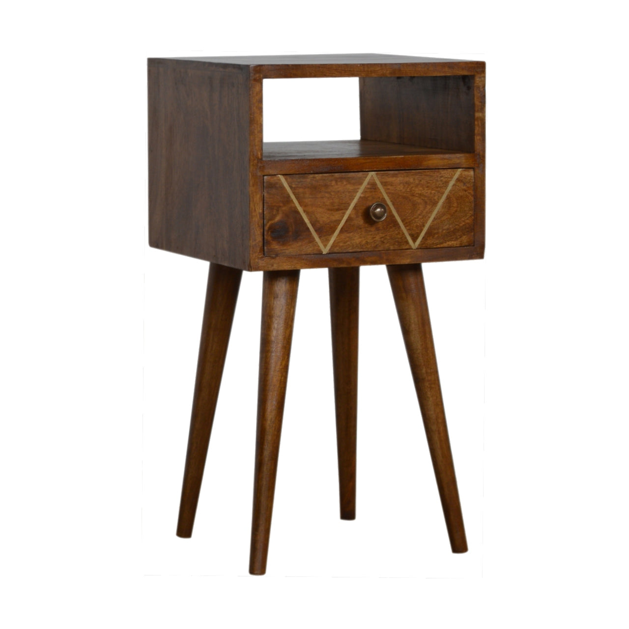 Mini Bedside Geo Brass