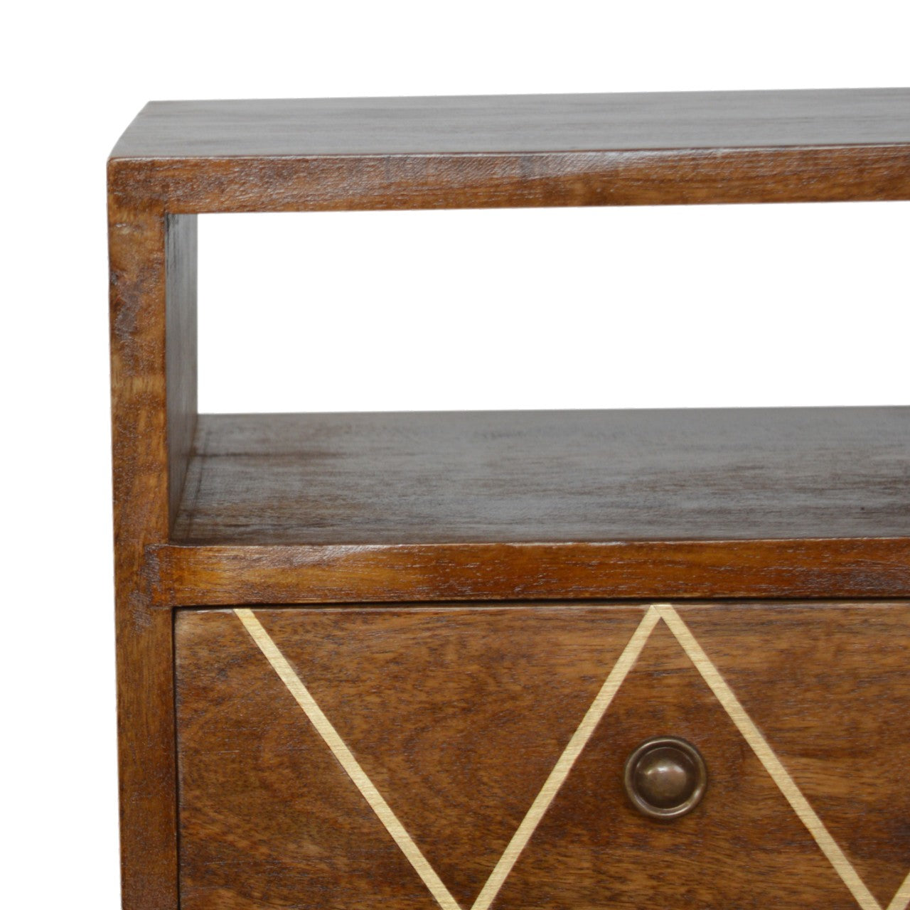 Mini Bedside Geo Brass